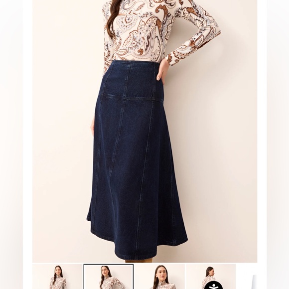 Marie Oliver Dresses & Skirts - Marie Oliver Yuko Skirt dark wash denim size 4 NWT retails for $250